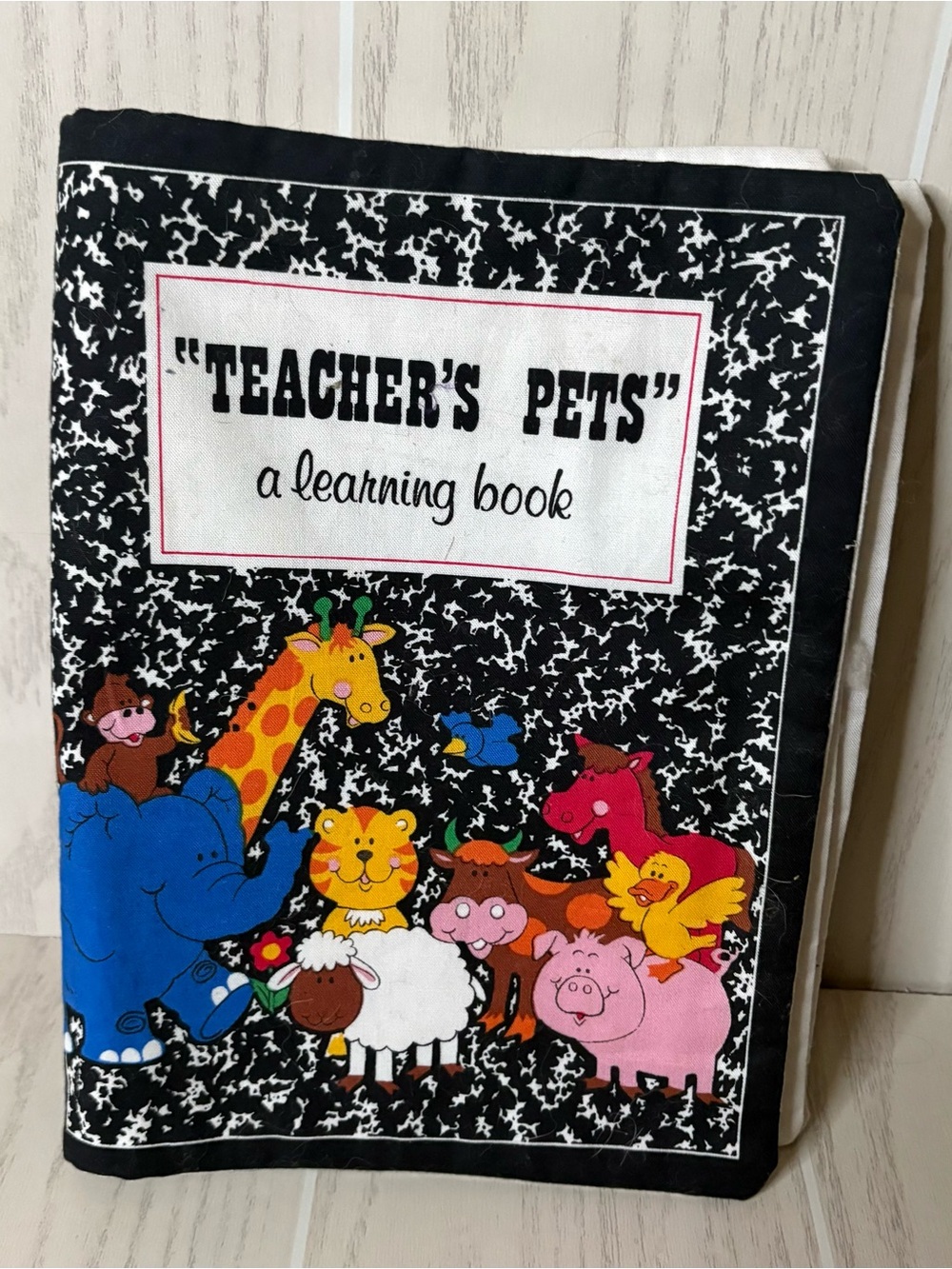 Vintage Teacher's Pets Learning Book Cloth New Gift